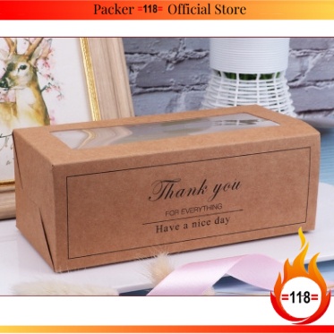 TG03 กล่องเค้กใส Top-Thank You Wording-10pc/pkt