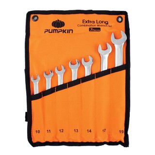 ชุดประแจแหวนข้างปากตาย (7 ตัว/ชุด) พัมคิน 44678 Combination wrench set (7 pcs / set) Pumpkin 44678