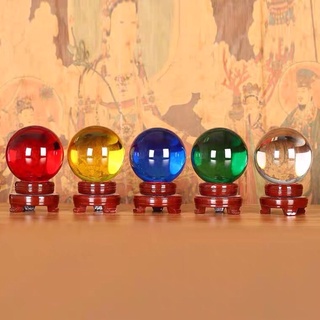 ลูกแก้วพญานาค 4-5-6 เซน,สีแดง,สีชมพู,น้ำเงิน,สีใส,สีเหลือง พร้อมขาตั้ง✅พร้อมส่ง