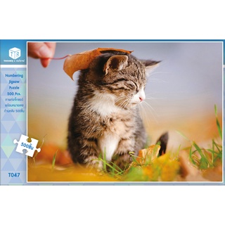 Jigsaw Puzzle ตัวต่อจิ๊กซอว์ 500 ชิ้น T047 Animals สัตว์ Cat รูปแมว MagicLand6