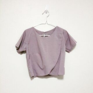 เสื้อครอป สีม่วงกะปิ