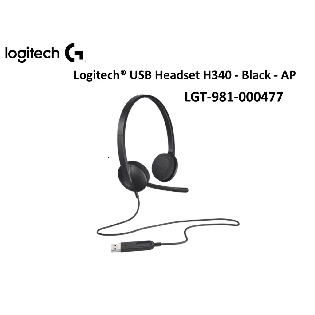 Logitech® USB Headset H340 - Black - AP รุ่นLGT-981-000477