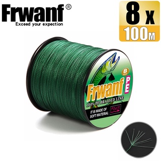 Frwanf สายเอ็นตกปลาถัก PE X8 6-300LB 100 ม. 8 เส้น