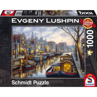 จิ๊กซอว์ Schmidt - Along the Canal  1000 piece  (ของแท้  มีสินค้าพร้อมส่ง)