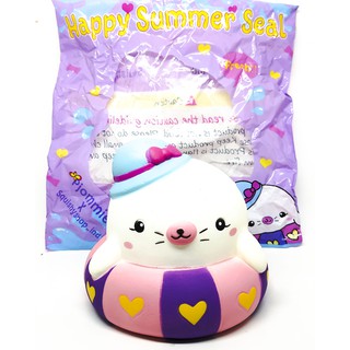 Squishy Happy Summer Zeal / PJOMMIE ตุ๊กตาบีบสุดน่ารัก ขนาด 12 x 11 cm บีบสนุกเต็มมือ มีกลิ่นหอม ของเล่นคลายเครียด