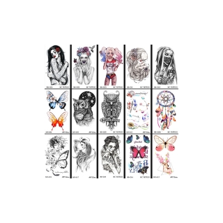 MN-001-050 สติ๊กเกอร์แทททู ไซส์ มินิมอล ขนาด 6x10.5cm sticker tattoo