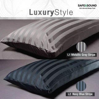 หมอนบอดี้ ขนห่านเทียมใย Ultrashort Microgel Premium Quality ตั้งขอบพนัง 2 ชั้น มาตรฐานกันไรฝุ่น SAFE&SOUND​