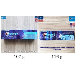 Crest® 3D White Whitening, Arctic Fresh Toothpaste 107 or 116 g ยาสีฟัน ขจัดคราบได้ถึง 80%