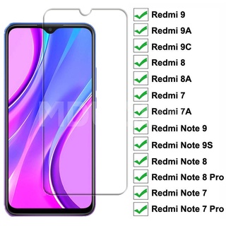 กระจกนิรภัยกันรอยหน้าจอ 9H สําหรับ Xiaomi Redmi 9 9A 9C 8 8A 7 7A 10X Redmi Note 9S 7 8 8T 9 Pro Max