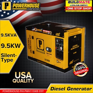 POWERHOUSE 9.5KVA Diesel Silent Type Generator with Battery For Electric PWH11500E-DST DBS PHI