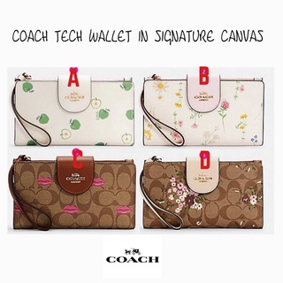 COACH TECH WALLET IN SIGNATURE CANVAS Code:B11D251264  แบรนด์แท้ 100% งาน Outlet