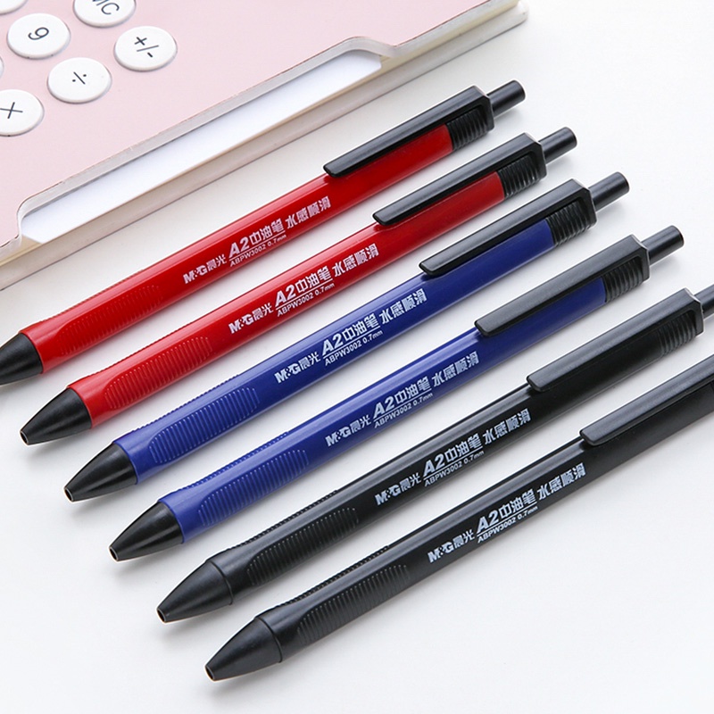 M&G ปากกาเจลลูกลื่น 0.7 มม. สีดํา น้ําเงิน แดง A2