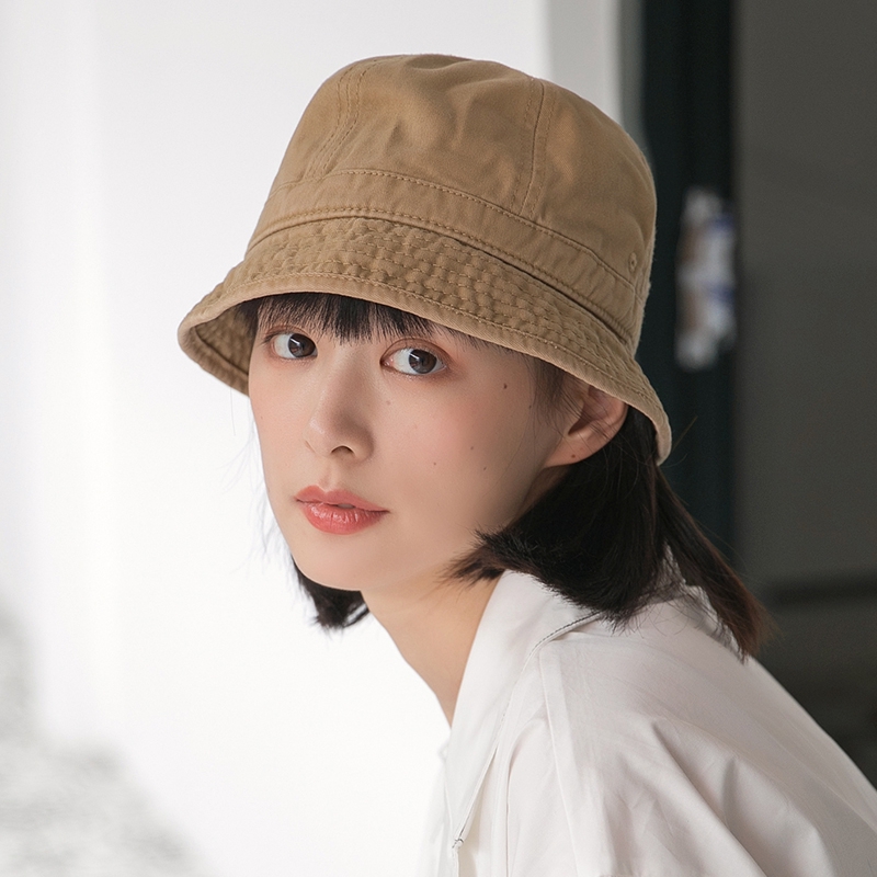 หมวกปีกสั้น หมวกบักเก็ต กันแดด สีพื้น เข้ากับทุกการแต่งกาย แฟชั่นฤดูใบไม้ผลิ และฤดูใบไม้ร่วง สไตล์เกาหลี และญี่ปุ่น สําหรับผู้หญิง