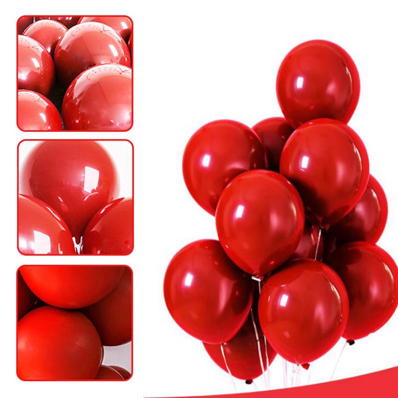 Latex Air Balloons 10 Inch Red Balloon Birthday Party Supplies 10Pcs Kids Toy Round Wedding Party Decoration