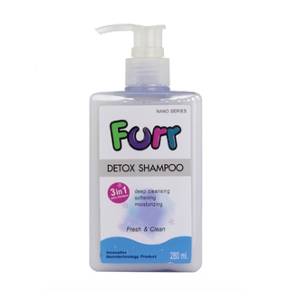 Nano Furr Detox Shampoo แชมพูทำความสะอาดสำหรับสัตว์เลี้ยง สูตรบำรุงผิวหนังและเส้นขน ด้วยน้ำมันขนแกะ โปรตีนน้ำนม และวิตาม