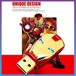 Iron Man แฟลชไดรฟ์ USB 2.0 512GB 1TB 2TB สําหรับจัดเก็บข้อมูล