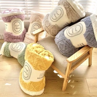 ผ้าห่มขนแกะ 8 ฟุต รุ่น Luxurious Soft Fleece Blanket หรูหราระดับพรีเมี่ยม 6 สี พร้อมส่งจากไทย