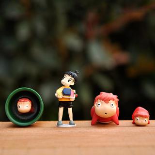 โมเดลตุ๊กตา  Totoro Hayao Miyazaki Studio Ghibli Ponyo Sosuke สำหรับตกแต่งรถยนต์ พวงกุญแจ ห้อยโทรศัพท์ ของเล่น