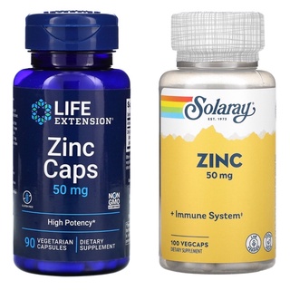 Zinc Caps Life extension, Zinc Solaray 50mg