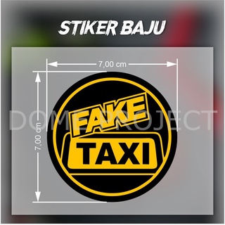 Dtf IRON PATCH เสื้อยืดลําลองแฟชั่น สําหรับผู้ชาย แขนสั้น พิมพ์ลาย STICKER FAKE TAXI SABLON DIY