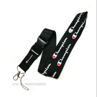 Champion Lanyard +ฟรีห่วงเล็กทุกเส้น สาย​คล้อง​คอ​ คล้อง​บัตร​ ห้อยโทรศัพท์