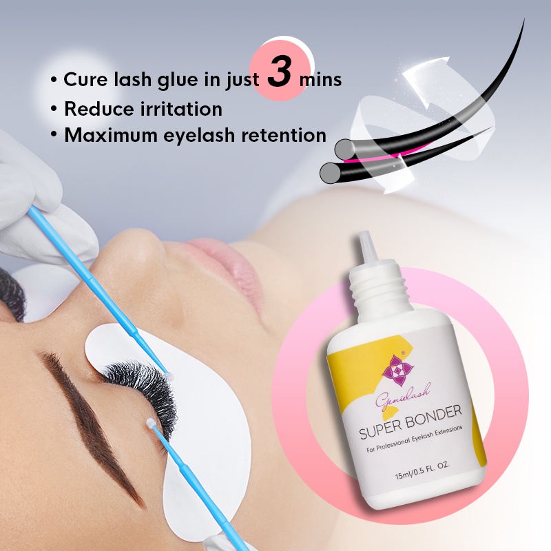Genielash 15ml Super Bonder สําหรับกาวต่อขนตาใน 3 นาที After Lash Extension กาวไพรเมอร์