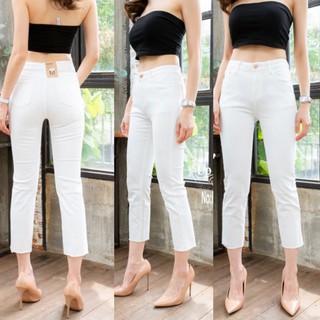 RG6525#สกินนี่ยีนส์ขาตรง มีS-XL