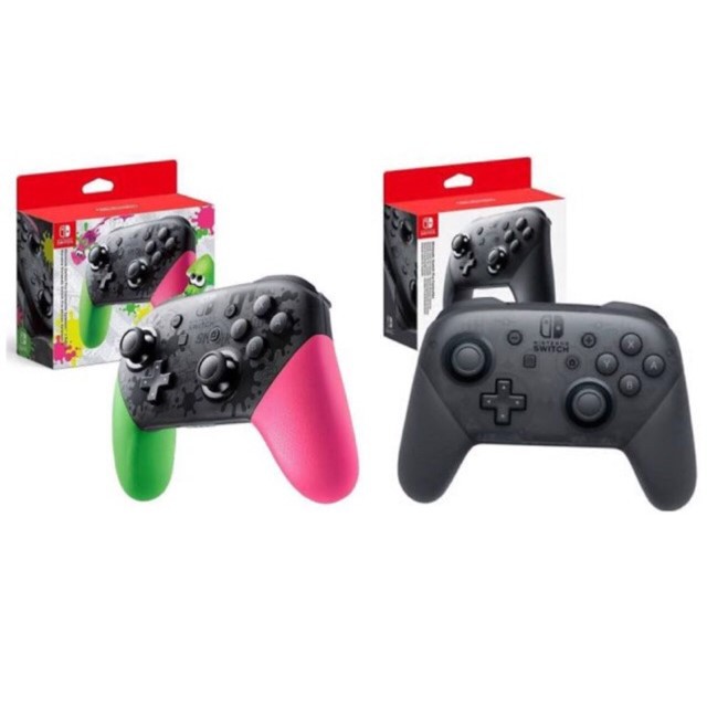 จอย Pro Nintendo Switch สีดำ / Splatoon ของแท้!!!(จอยโปร Switch)(Joy Pro Nintendo Switch Splatoon 2)