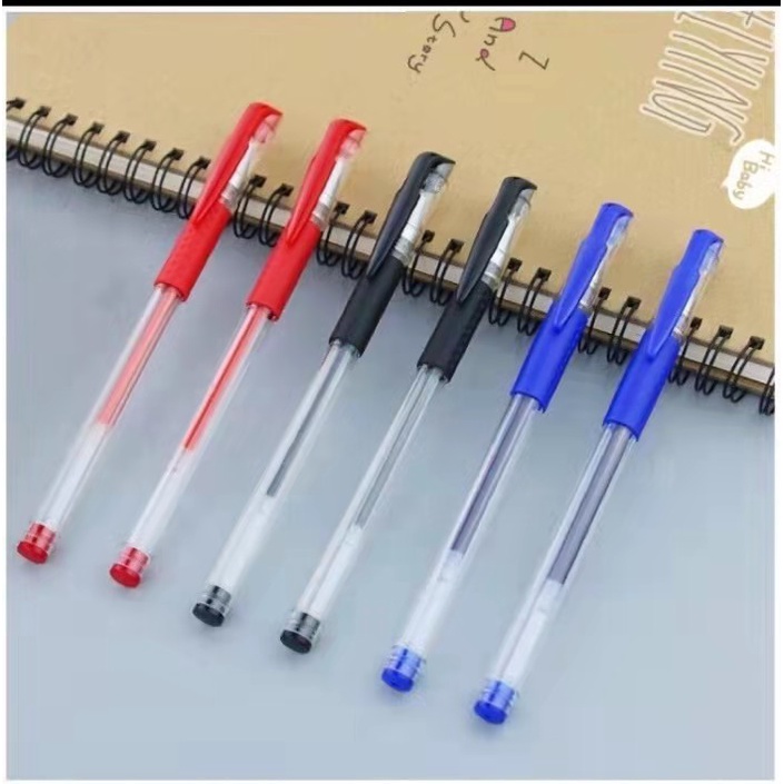 ปากกาเจล ปากกาหมึกเจล 0.5mm มี 3สีให้เลือก (สีน้ำเงิน/แดง/ดำ) ปากกาเจล หัวเข็ม เครื่องเขียน เขียนลื่นติดทน แท่งละ2 บาท