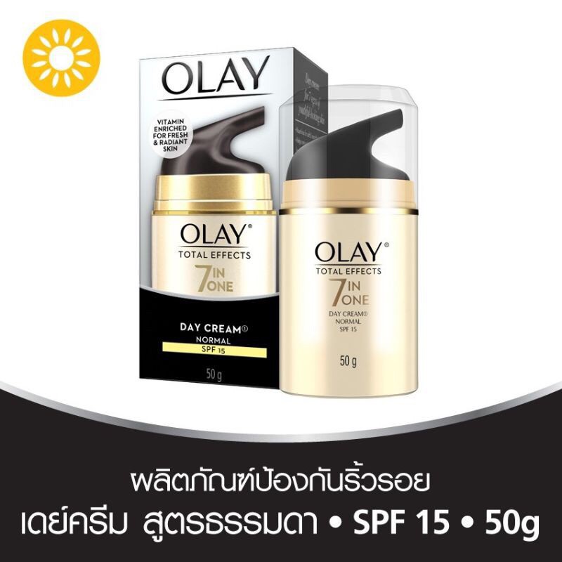 [แพ็คคู่] Olay Total Effects 7 IN 1 Normal Day Cream SPF 15 50g & Night Cream 50g