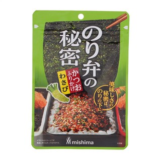 มิชิมะผงโรยหน้าข้าวรสวาซาบิผสมปลาโนบิโตะ 20กรัม Mishima Powder Wasabi Flavored Rice Toppings Mixed with Nobito Fish 20g