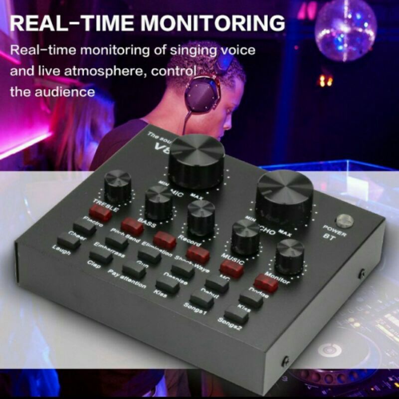 MIXIO การ์ดเสียง V8 บลูทูธ MIXER SOUNDCARD V8 เสียง USB EXTERNAL