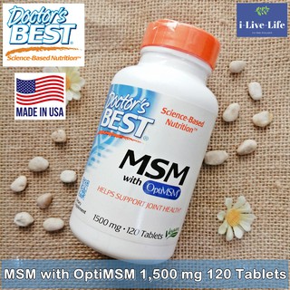 เอ็มเอสเอ็ม MSM with OptiMSM 1,500 mg 120 Tablets - Doctors Best