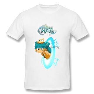 ผ้าฝ้ายคอกลมเสื้อยืด คอกลม พิมพ์ลายโลโก้ Wakfu Raider สําหรับผู้ชายfrom S-4XL