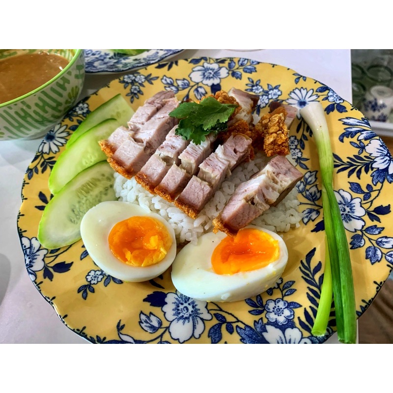 หมูกรอบ เนื้อฉ่ำ คีโตทานได้ ทอดน้ำมันหมู ไหว้ตรุษจีน ไหว้เจ้า แพ็คสูญญากาศ ไม่ใส่สารกันบูด ฟรี2น้ำจิ้ม - รูปที่ 7