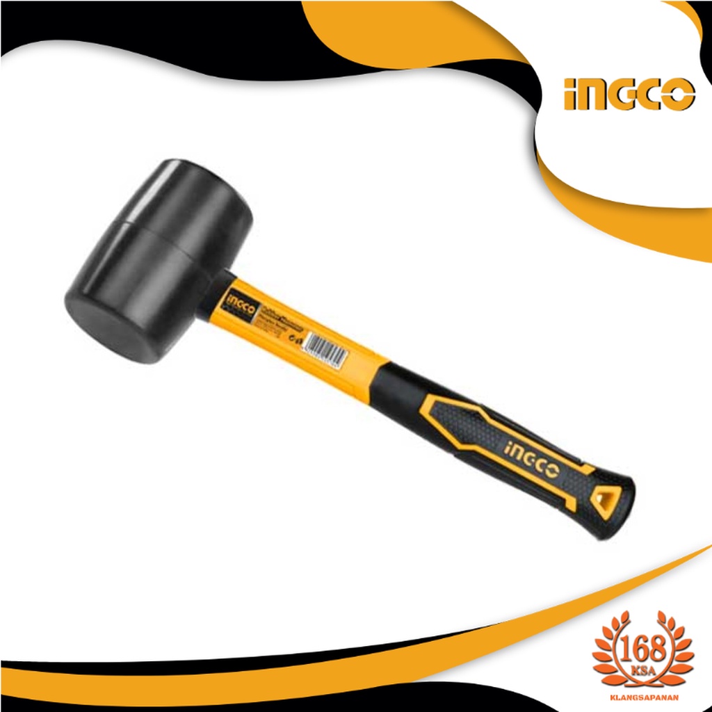 ค้อนยางด้ามไฟเบอร์ INGCO ขนาด 8 oz ( HRUH8208 8 ออนซ์ ) / 16 oz ( HRUH8216 16 ออนซ์ )