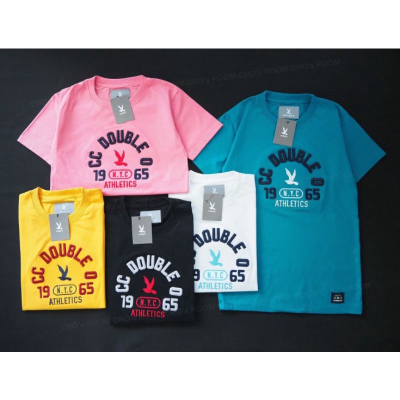 🕊️1️⃣🕊️ No.58 เสื้อยืด​ แขนสั้น​ งานป้าย​ งานปัก​นูน​ N.Y.C series ปักกลม cotton 100​% ⚧️