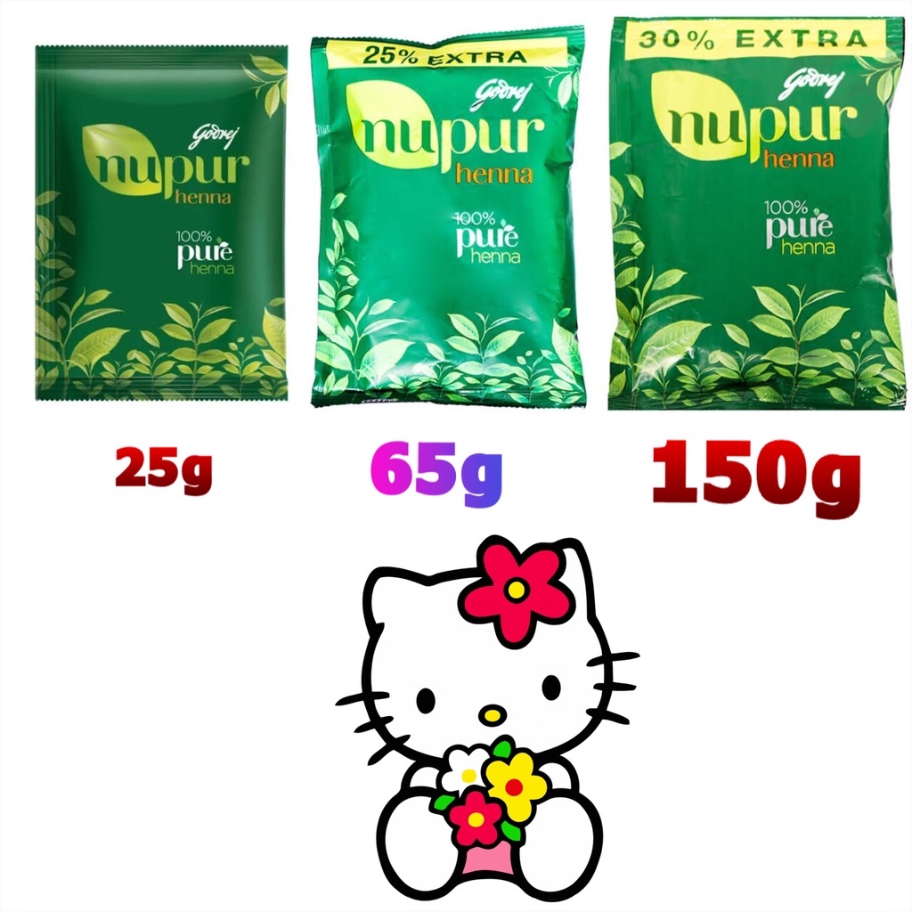 เฮนน่าธรรมชาติ 100% Henna Nupur 100% Natural 25,50,150g.