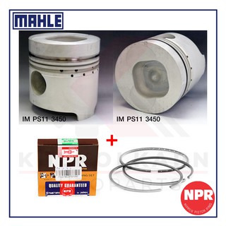 MAHLE ลูกสูบ+แหวน NPR สำหรับ ISUZU TRUCK FORWARD รุ่นเครื่อง 6BF1