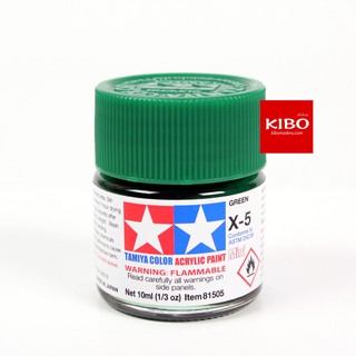 สีสูตรน้ำ TAMIYA X-5 Green (10 Ml)