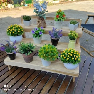 ชั้นวางของ​ขั้นบันใด วางต้นไม้แบบ​3​ชั้น ยาว50cm. (พร้อมใช้งาน)​