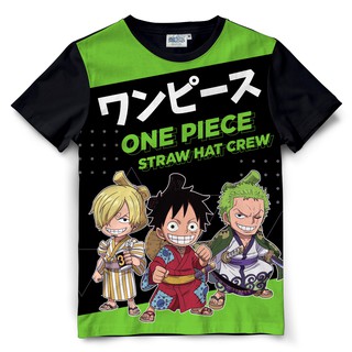 Dextreme เสื้อวันพีช สกรีนลายเต็มตัว ONE PIECE Wanokuni ซันจิ Sanji ลูฟี่ Luffy โซโล Zoro