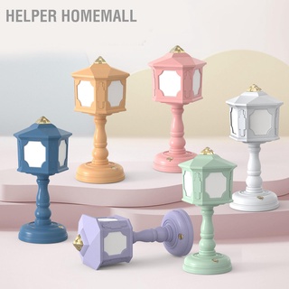 Helper Homemall โคมไฟกลางคืน สามสี ชาร์จ Usb สไตล์เรโทร สําหรับห้องนอน หอพัก