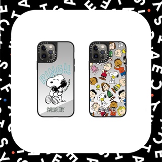 Casetify เคสโทรศัพท์ซิลิโคน แบบนิ่ม ลายสนูปปี้ มีแหวนคล้อง สําหรับ iPhone X XS XR 11 12 13 14 Plus Pro Max