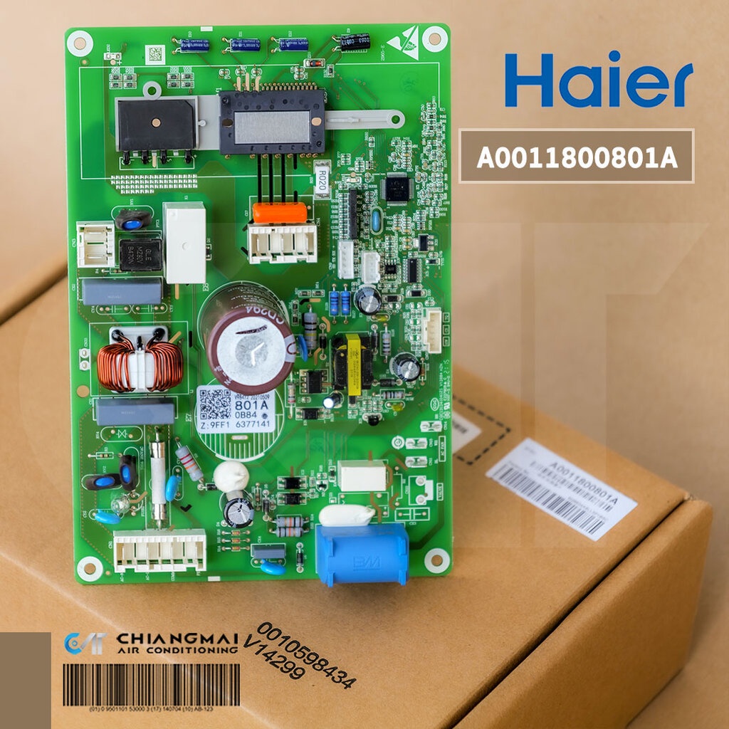 A0011800801B แผงวงจรแอร์ Haier แผงบอร์ดแอร์ไฮเออร์ แผงบอร์ดคอยล์ร้อน รุ่น HSU-10VFB03T(H)C อะไหล่แอร์ ของแท้ศูนย์