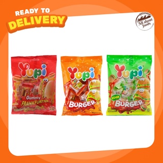 ยูปี้ กัมมี่ ขนมเยลลี่ มินิเบอร์เกอร์ Yupi Mini Burger ขนาด 64 กรัม Haribo Jelly Belly