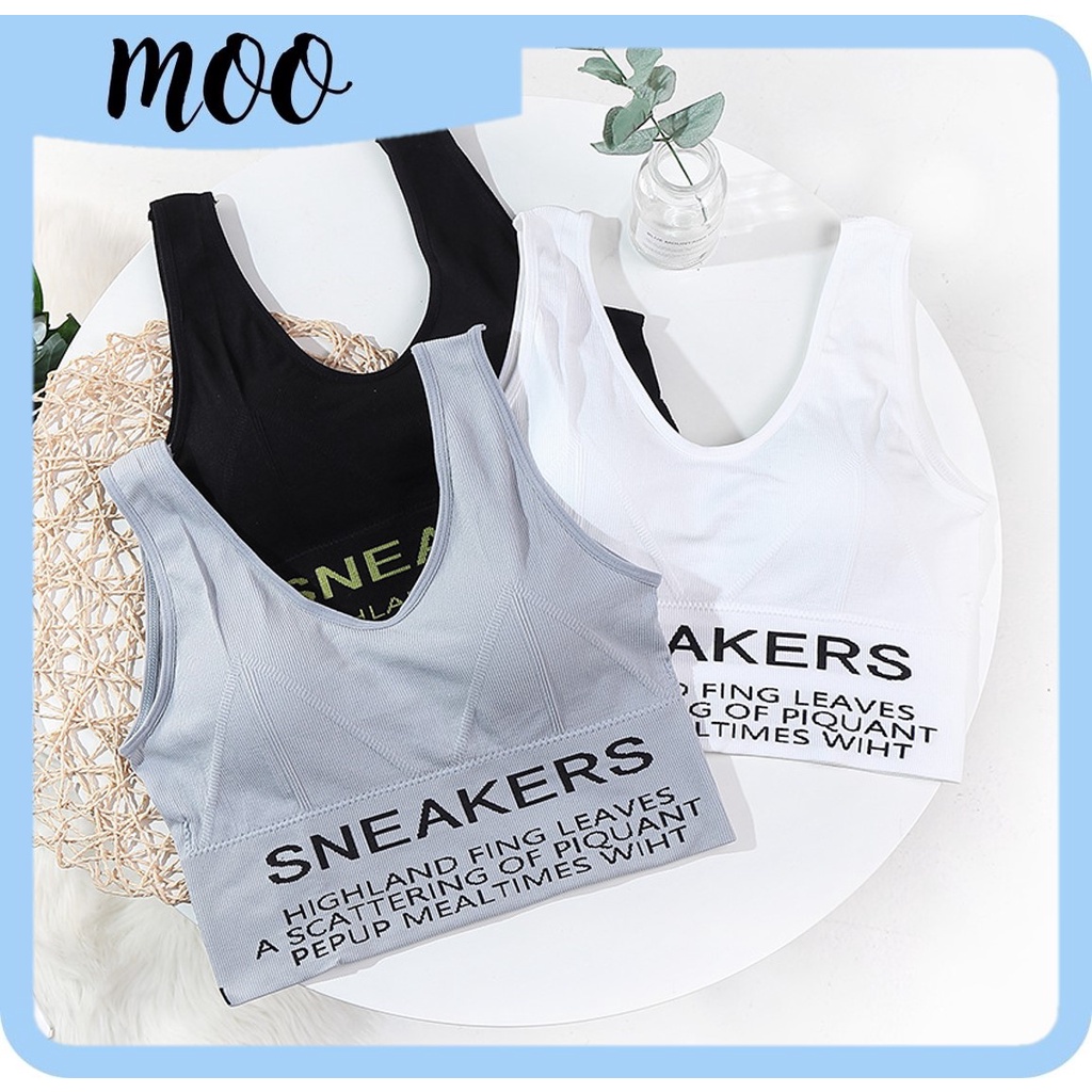 Moo B562 SPORT GYM BRA WOMEN& 39;S PUSH UP SPORTS BRA WITHOUT ELASTIC WIRE SEXY IMPORTED