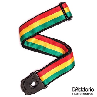 DAddario® Planet Waves สายสะพายกีตาร์ ปลายสายมีระบบล็อคพิเศษ กว้าง 2 นิ้ว (Planet Lock Guitar Strap) ** Made in Canada **