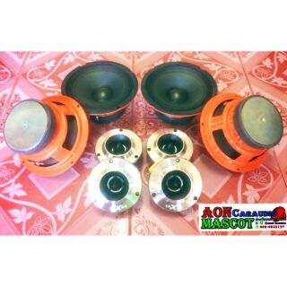 ชุดลำโพงเสียงกลาง6.5"x4ดอก+แหลมจานx4ดอก มีโค๊ตส่วนลด80บ.