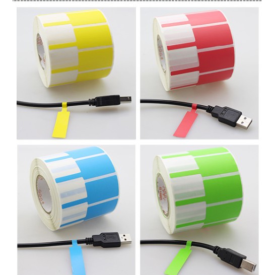 สติ๊กเกอร์ติดสายไฟ  สาย LAN สายเคเบิ้ล (ใช้ปากกาเขียน)